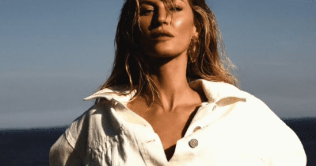 Gisele Bündchen refletindo sobre sua alimentação saudável após deixar o veganismo